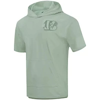 Men's Pro Standard Light Green Cincinnati Bengals Neutrals Short Sleeve Pullover Hoodie