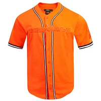 Men's Pro Standard Orange Cincinnati Bengals Triple Tonal Mesh Button-Up Shirt