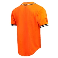 Men's Pro Standard Orange Cincinnati Bengals Triple Tonal Mesh Button-Up Shirt