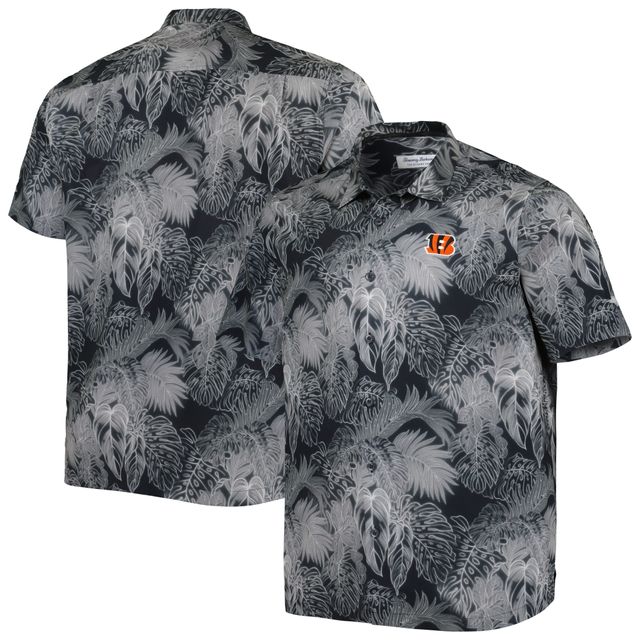 Chemise boutonnée Tommy Bahama pour homme Cincinnati Bengals Big & Tall Coast Luminescent Fronds Camp IslandZone