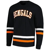 Men's Tommy Hilfiger Black/Orange Cincinnati Bengals Nolan Long Sleeve T-Shirt