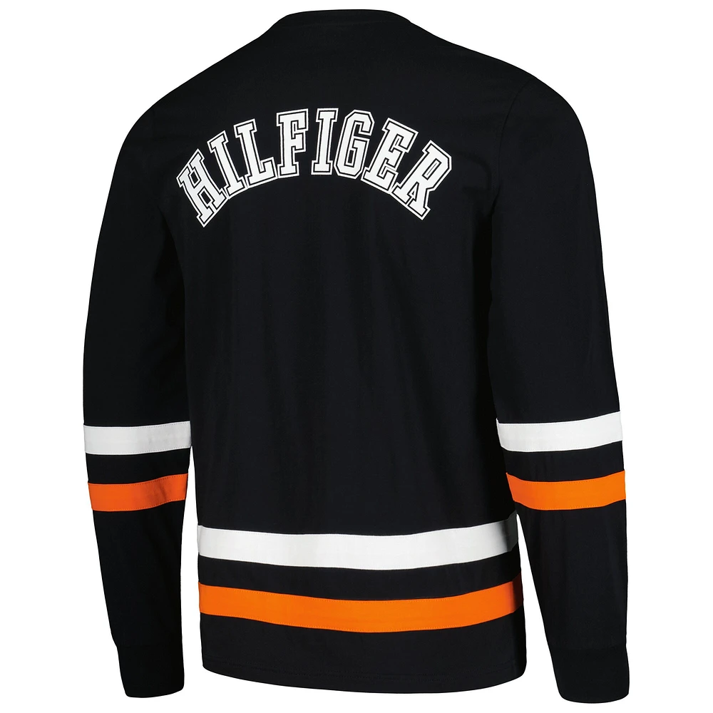 Men's Tommy Hilfiger Black/Orange Cincinnati Bengals Nolan Long Sleeve T-Shirt