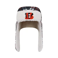 New Era Black Cincinnati Bengals Sideline Plaid Sherpa Trapper Hat