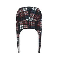 New Era Black Cincinnati Bengals Sideline Plaid Sherpa Trapper Hat