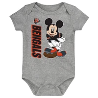 Newborn & Infant Cincinnati Bengals 3-Peat 3-Pack Bodysuit Set