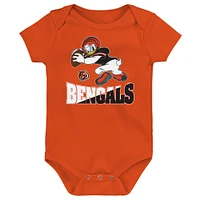 Newborn & Infant Cincinnati Bengals 3-Peat 3-Pack Bodysuit Set