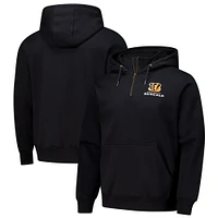 Unisex Dunbrooke  Black Cincinnati Bengals Defender Quarter-Zip Hoodie