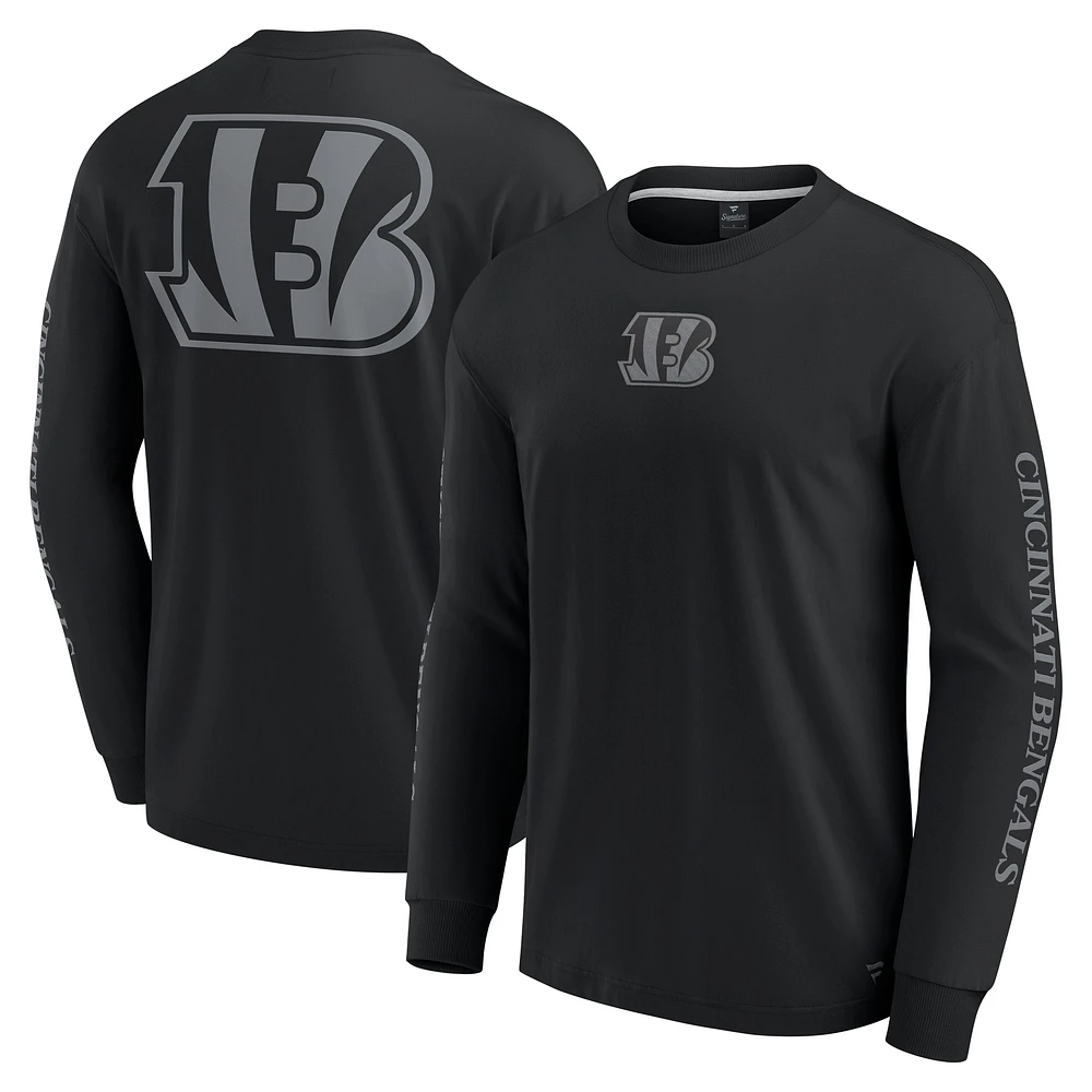 T-shirt unisexe à manches longues Fanatics noir des Bengals de Cincinnati Elements Strive