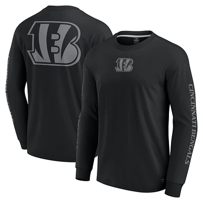 T-shirt unisexe à manches longues Fanatics noir des Bengals de Cincinnati Elements Strive