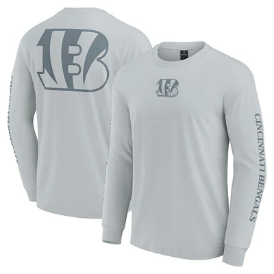 T-shirt unisexe gris à manches longues Fanatics des Bengals de Cincinnati, Elements Strive