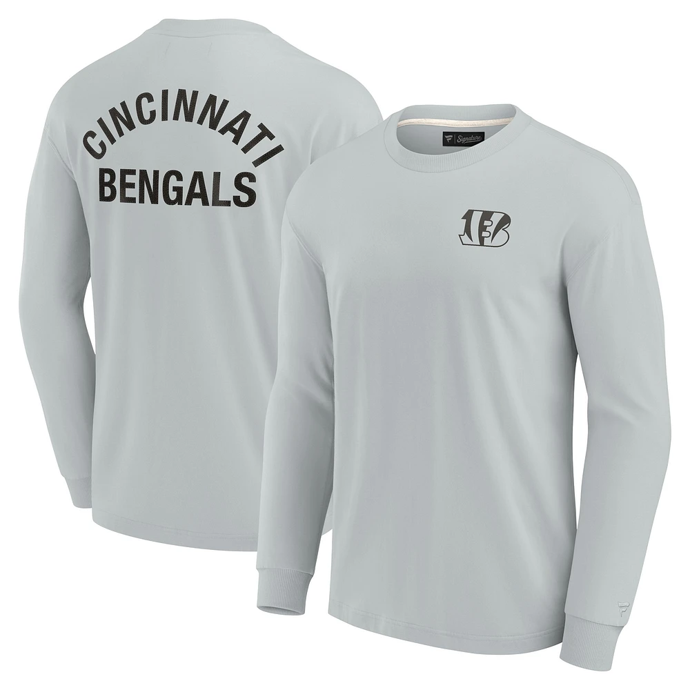Unisex Fanatics Gray Cincinnati Bengals Elements Super Soft Long Sleeve T-Shirt