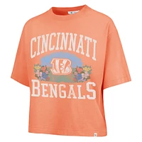 Women's '47  Orange Cincinnati Bengals Florentina Montauk Cropped T-Shirt