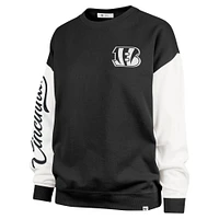 Women's '47  Black Cincinnati Bengals Double Header Rise Andie Pullover Sweatshirt