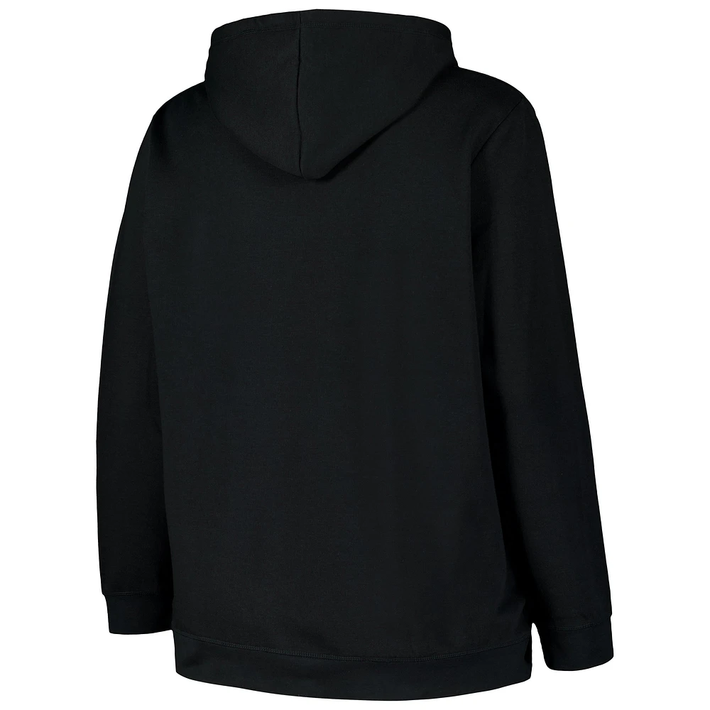 Women's '47  Black Cincinnati Bengals Plus Clarity Kennedy Pullover Hoodie