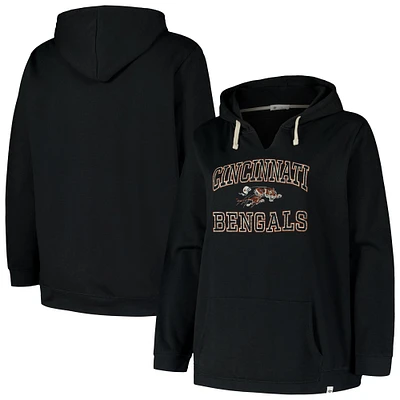 Sweat à capuche Clarity Kennedy noir pour femme '47 Cincinnati Bengals grande taille