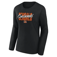 Women's Black Cincinnati Bengals Grip Long Sleeve T-Shirt