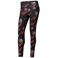 Women's Concepts Sport Black Cincinnati Bengals Breakthrough Allover Print Knit Sleep Leggings
