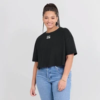 Women's Fanatics Black Cincinnati Bengals Elements Super Soft Boxy Cropped T-Shirt
