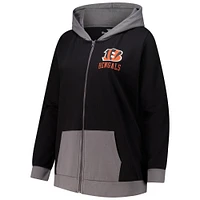 Women's Fanatics  Black Cincinnati Bengals Hit It Full-Zip Hoodie