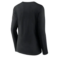Women's Fanatics Black Cincinnati Bengals Hometown Sweep Long Sleeve V-Neck T-Shirt