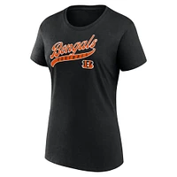 Women's Fanatics Black Cincinnati Bengals Start to Finish T-Shirt & Shorts Combo Pack