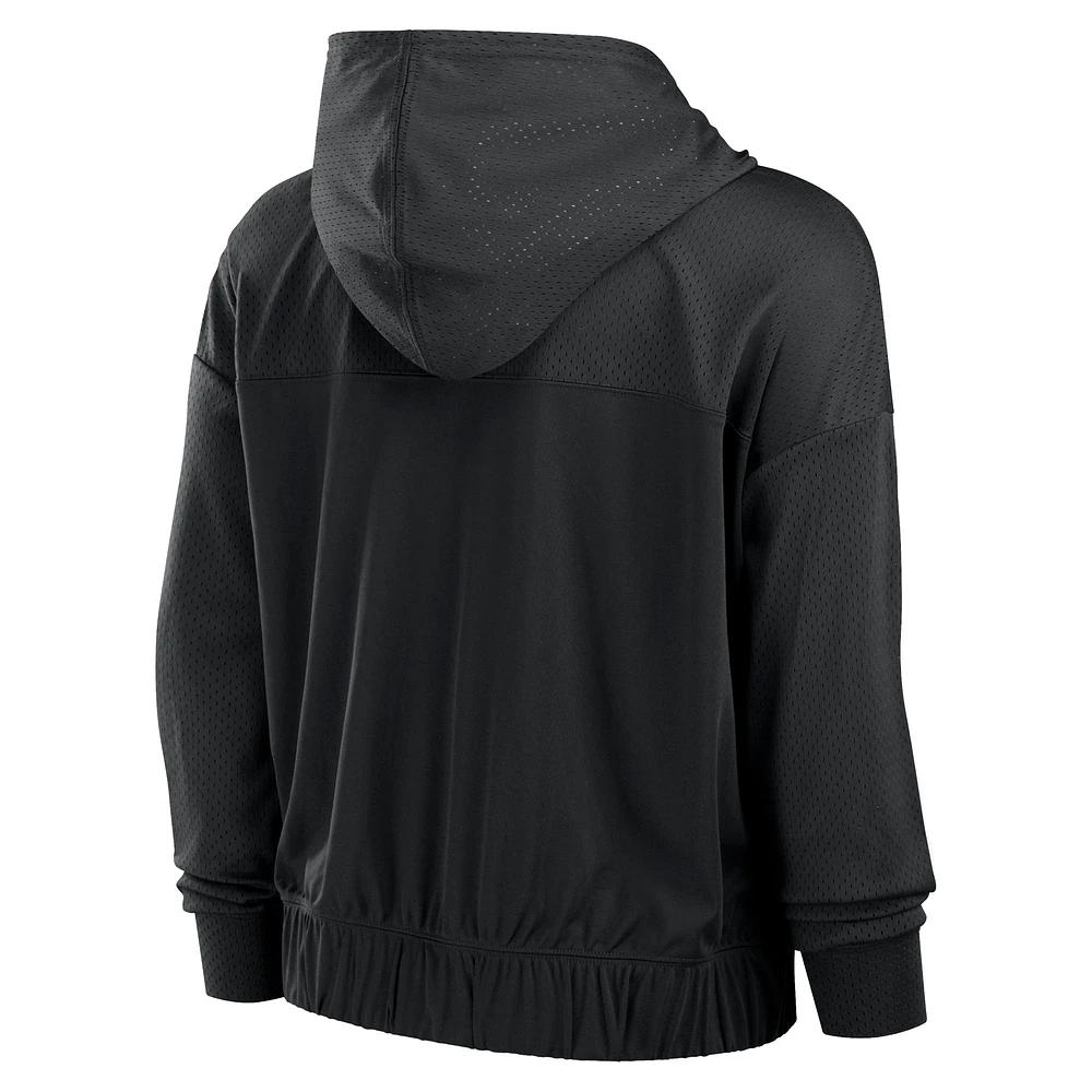 Women's  Fanatics College Black Cincinnati Bengals Script Lock Full-Zip Hoodie