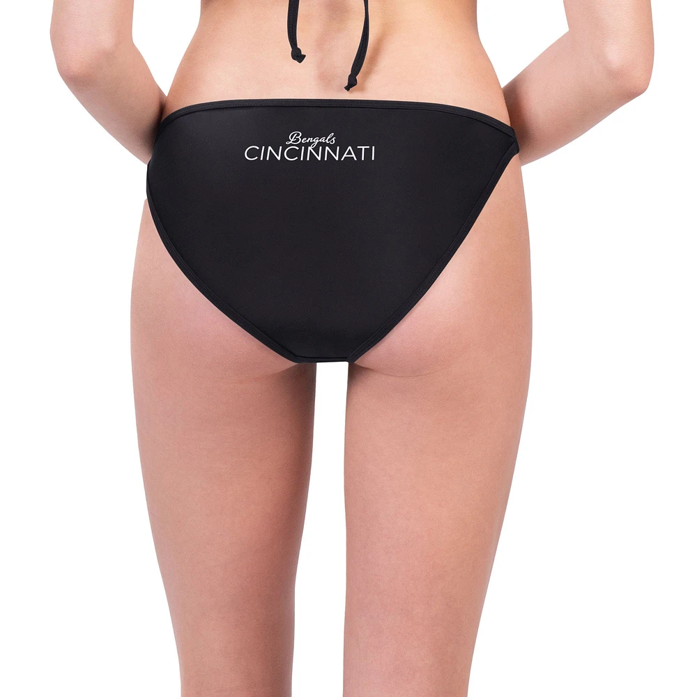 Women's G-III 4Her by Carl Banks Black Cincinnati Bengals Hall of Fame Bikini Bottom
