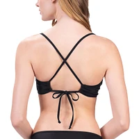 Women's G-III 4Her by Carl Banks Black Cincinnati Bengals Hall of Fame Bikini Top