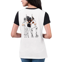 Women's G-III 4Her by Carl Banks White/Black Cincinnati Bengals Fashion Illustration T-Shirt