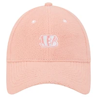 Women's New Era Light Pink Cincinnati Bengals Cozy Sherpa 9FORTY Adjustable Hat