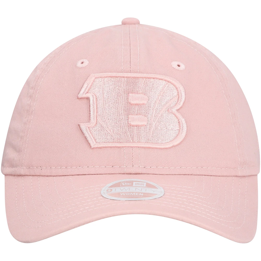 Women's New Era  Light Pink Cincinnati Bengals Main 9TWENTY Adjustable Hat