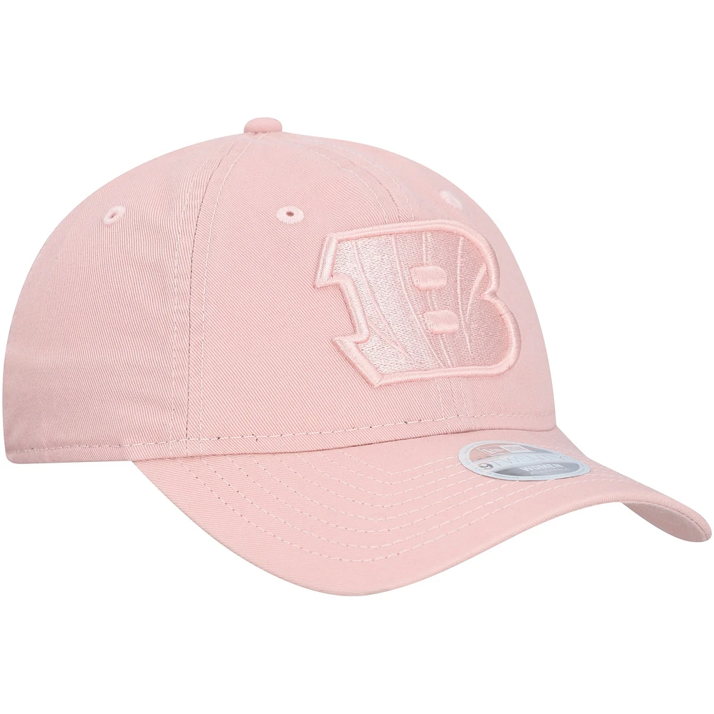 Women's New Era  Light Pink Cincinnati Bengals Main 9TWENTY Adjustable Hat