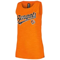 Women's New Era  Orange Cincinnati Bengals Space Dye Active Tank Top