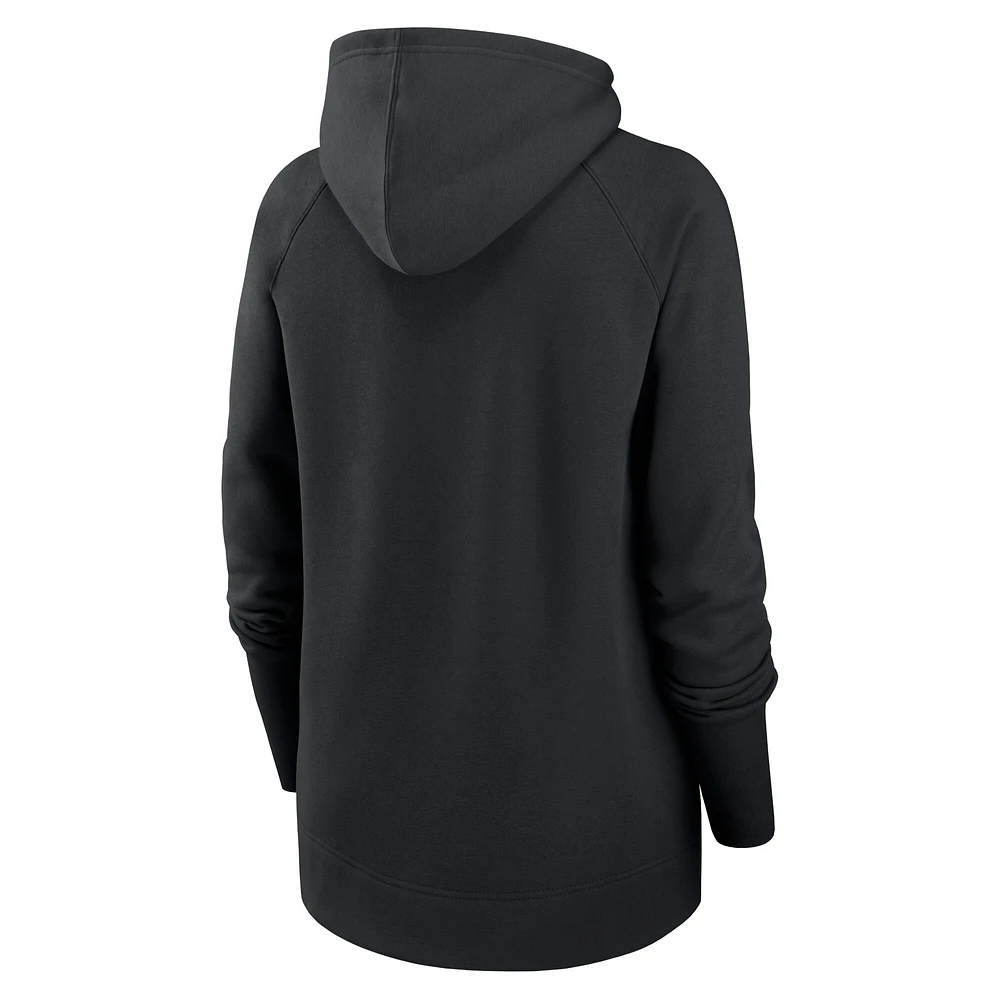 Women's Nike Black Cincinnati Bengals Primetime Raglan Sleeve Full-Zip Hoodie