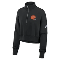 Women's Nike Black Cincinnati Bengals Rewind Phoenix Half-Zip Sweatshirt