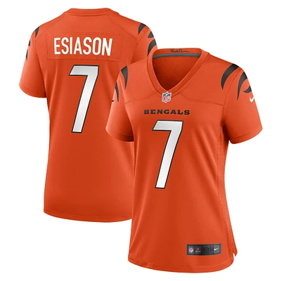 Maillot de match retraité Nike Boomer Esiason orange pour femme des Bengals Cincinnati