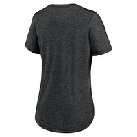T-shirt à trois mélanges tendance Nike Heather Black Cincinnati Bengals pour femmes