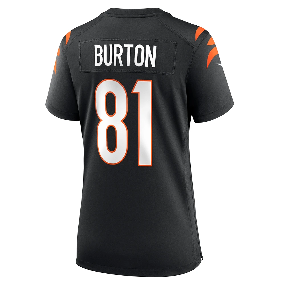 Women's Nike Jermaine Burton  Black Cincinnati Bengals Game Jersey