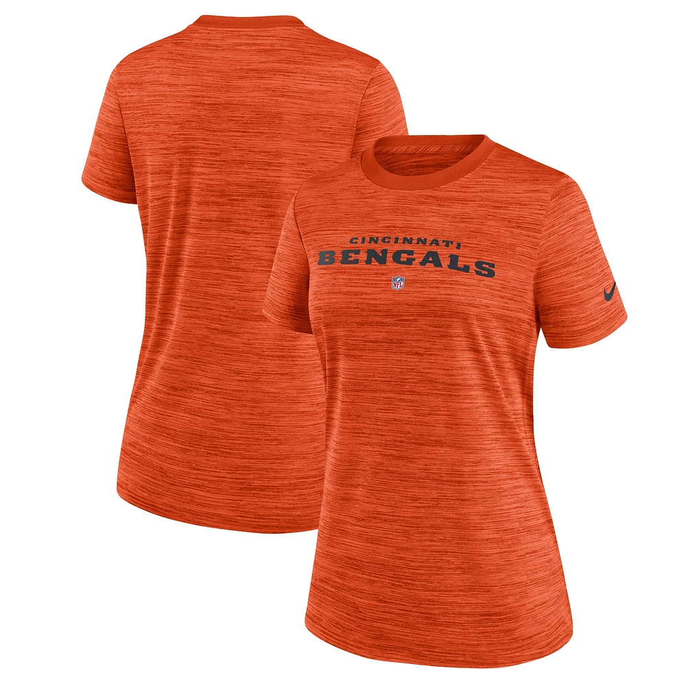 Women's Nike Orange Cincinnati Bengals Sideline Performance T-Shirt