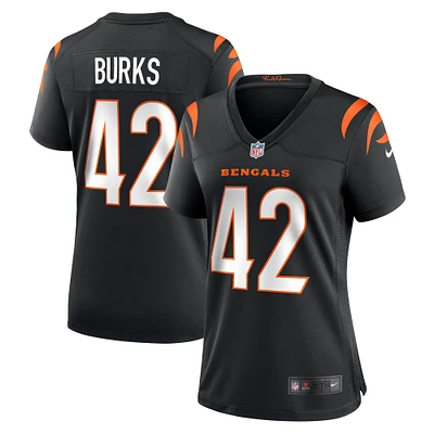 Maillot de match Nike Oren Burks noir pour femme des Bengals Cincinnati