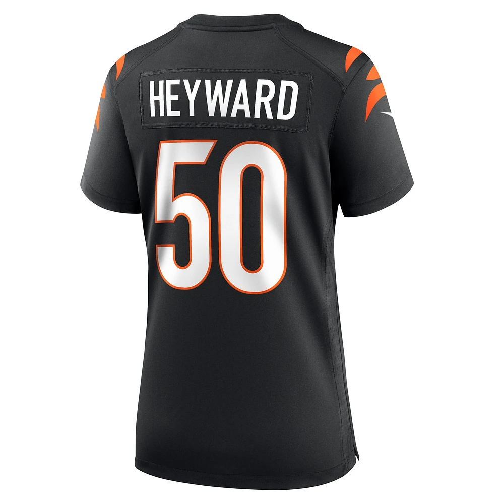 Women's Nike Shaka Heyward  Black Cincinnati Bengals Team Game Jersey