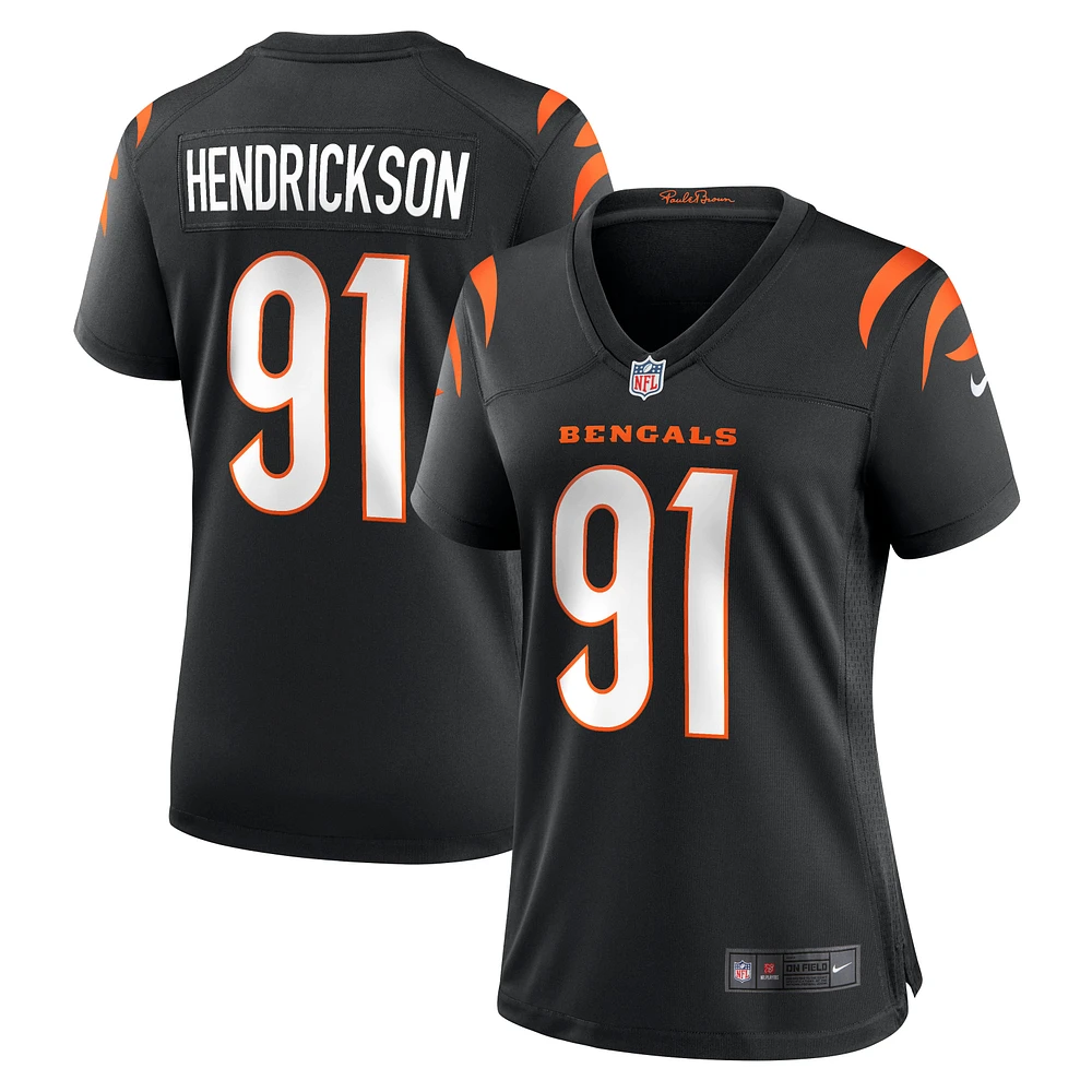 Maillot de match Nike Trey Hendrickson noir pour femme des Bengals Cincinnati