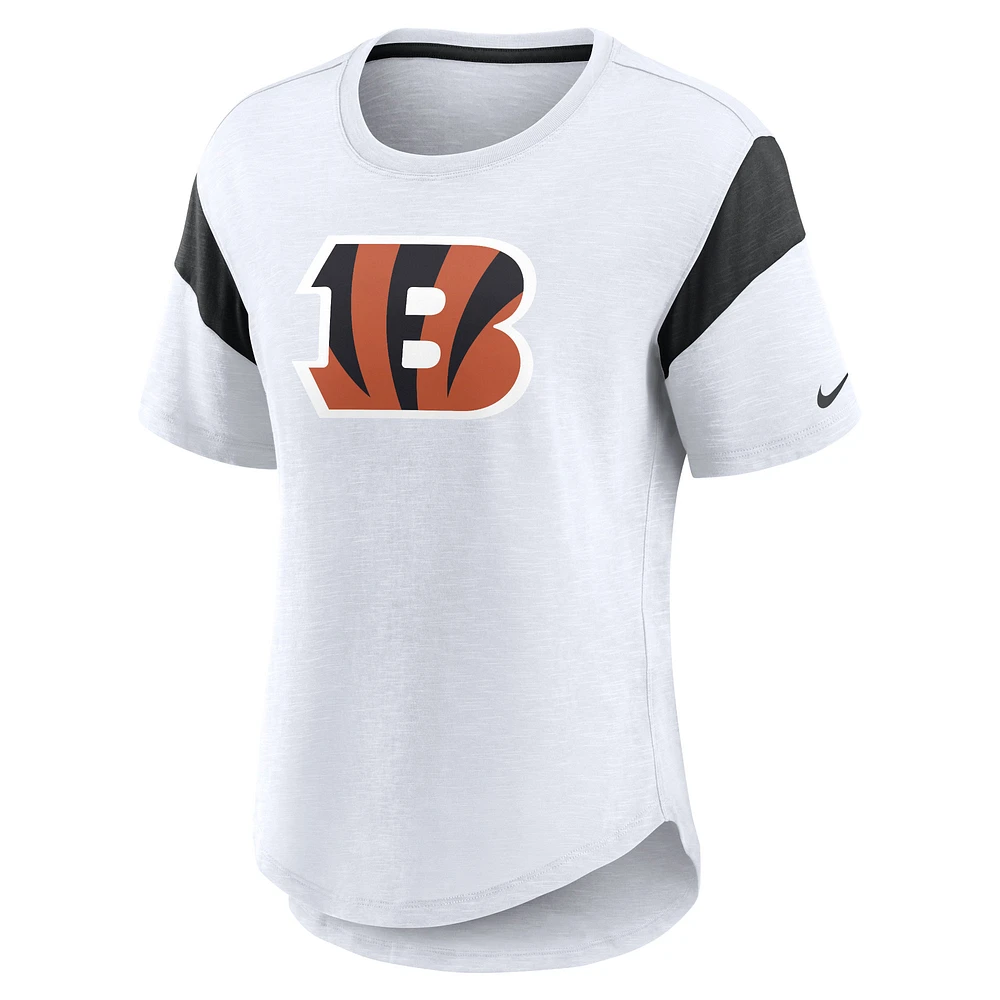 Women's Nike White Cincinnati Bengals Fashion T-Shirt