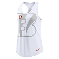 Débardeur Nike Cincinnati Bengals Tri-Blend Racerback pour femme - Blanc