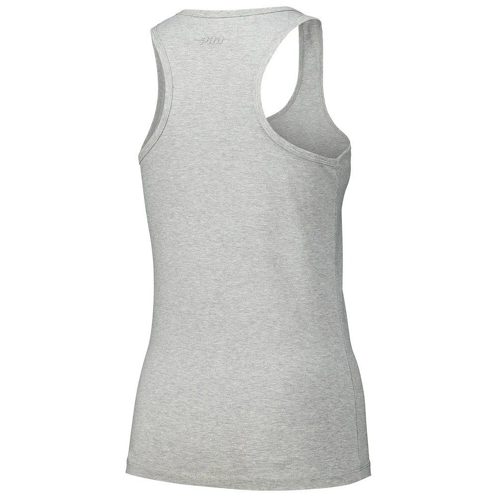 Women's Pro Standard Gray Cincinnati Bengals Triple Tonal Racerback Tank Top