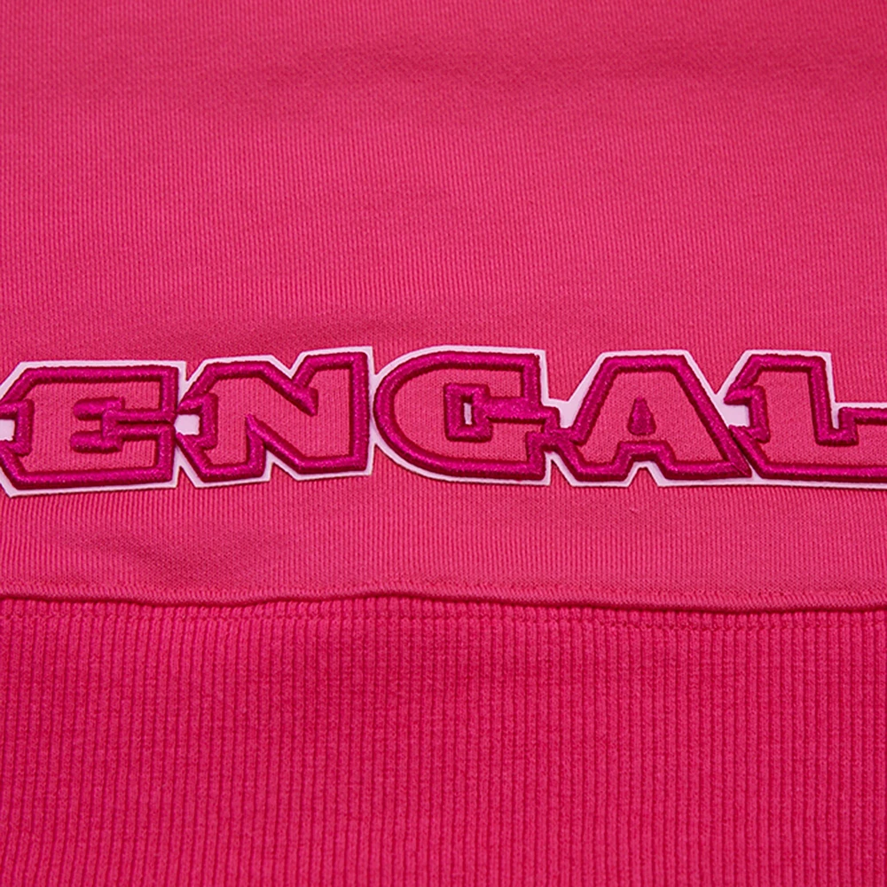 Sweat à capuche court en polaire triple rose Pro Standard Pink Cincinnati Bengals pour femmes