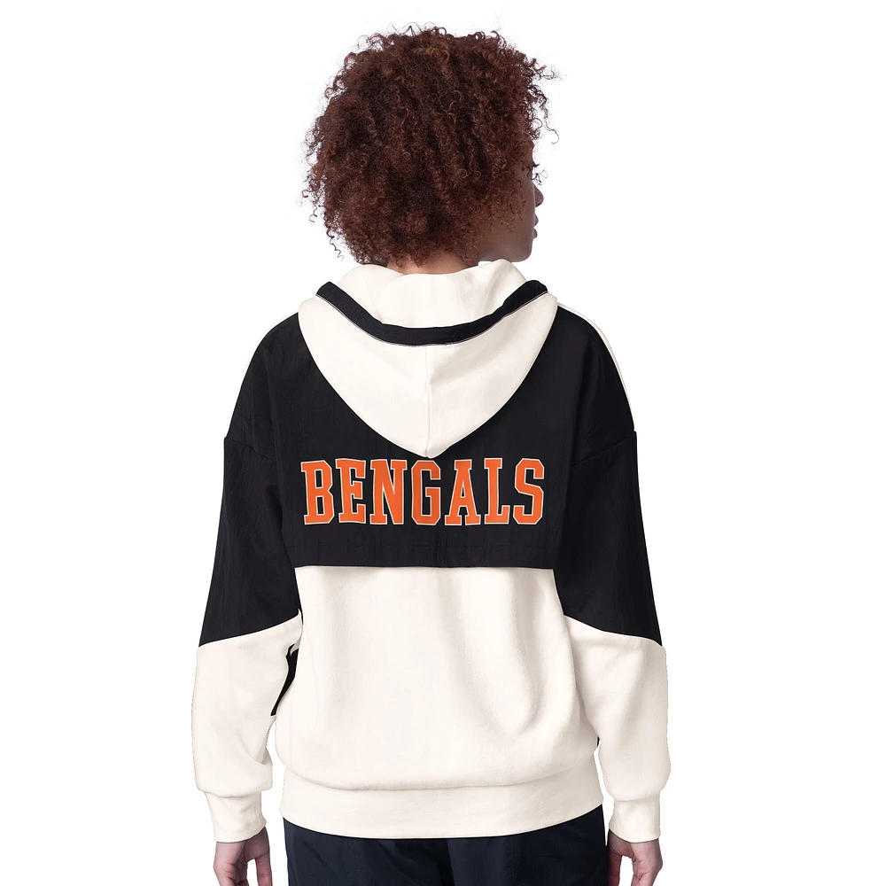 Women's Starter White Cincinnati Bengals Scrimmage Full-Zip Hoodie