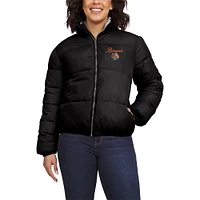 Women's WEAR by Erin Andrews  Black/White Cincinnati Bengals Reversible Cropped Full-Zip Puffer Jacket