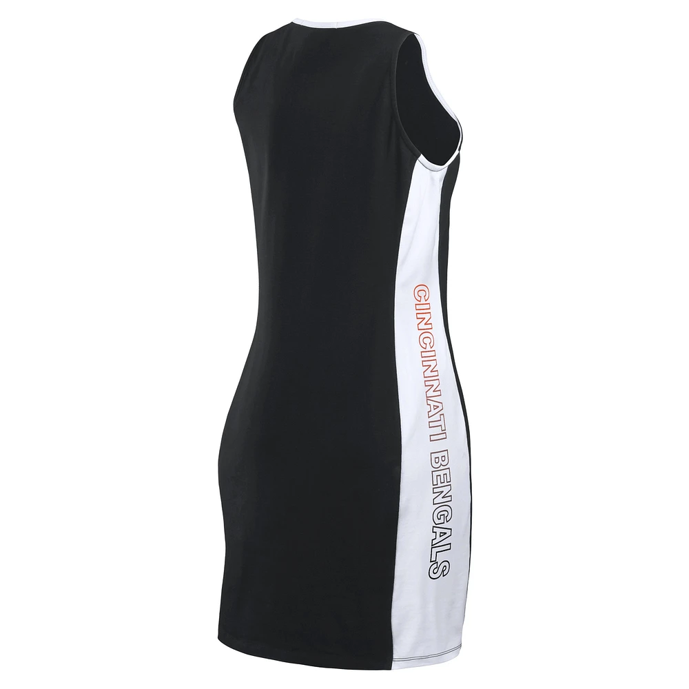 Women's WEAR by Erin Andrews Black Cincinnati Bengals Bodyframing Tank Dress