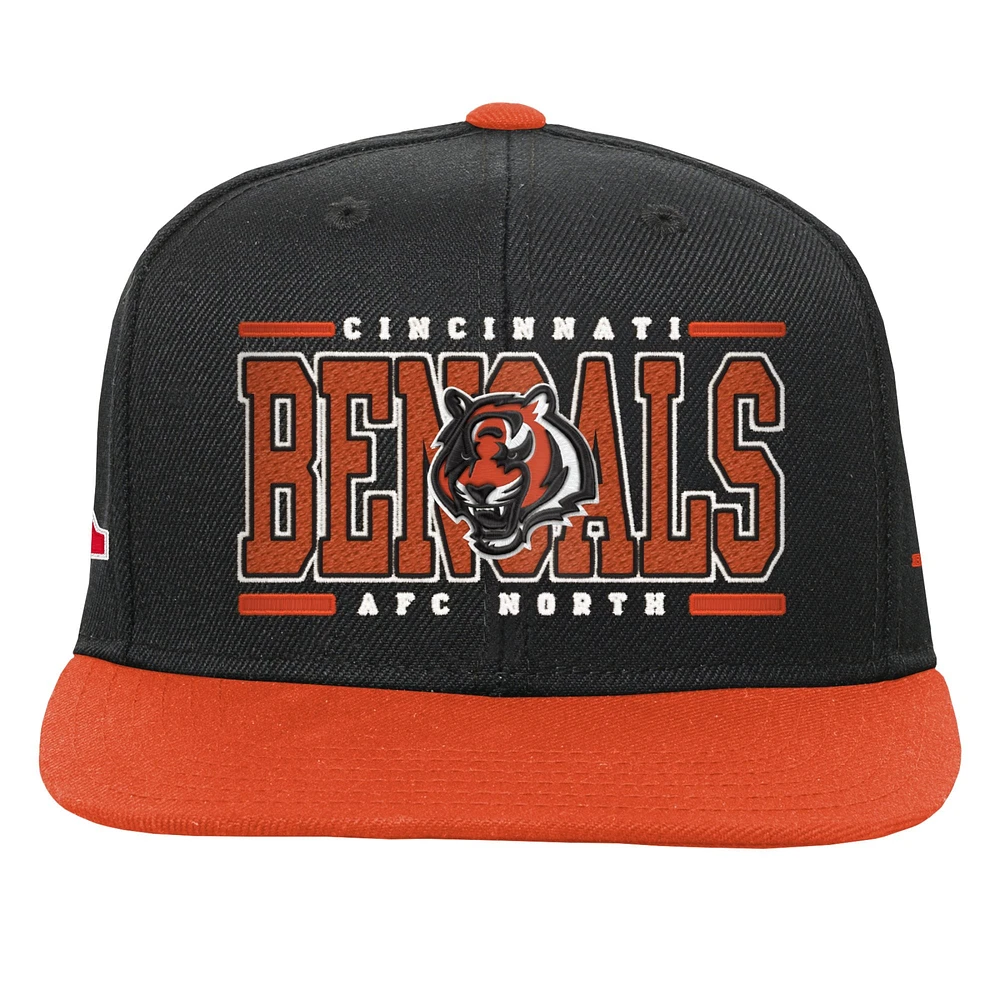 Youth Black Cincinnati Bengals Retro Deadstock Snapback Hat